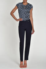 An image of the Robell Marie Trousers in Navy.