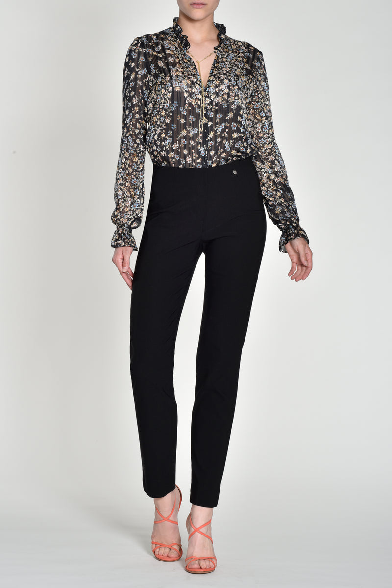 An image of the Robell Marie Trousers in Black.