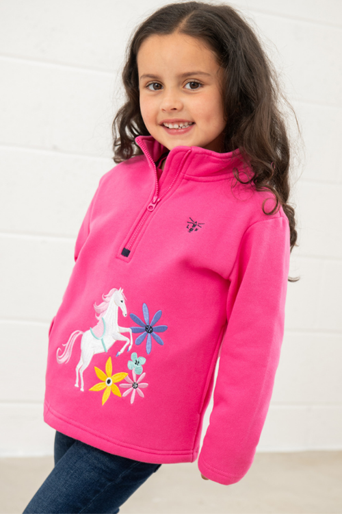 An image of the Lighthouse Robyn Jersey in Pink & Horse.