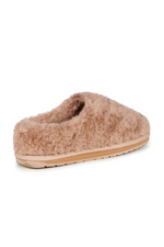 An image of the EMU Australia Joy Teddy Slippers in Camel.