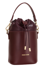 An image of the Every Other Solara Bucket Bag in Burgundy.