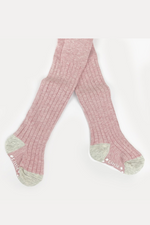 An image of The Little Sock Co Non-Slip Tights in Dusty Pink.