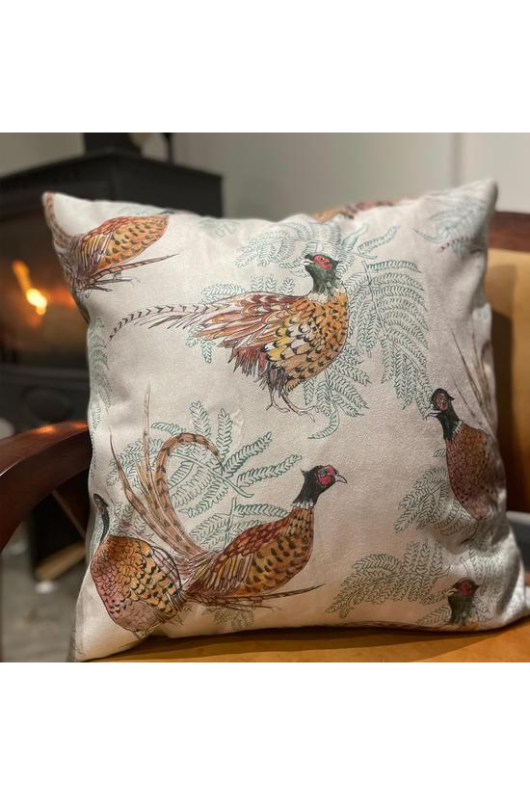 Pheasant/Green Bracken Cushion