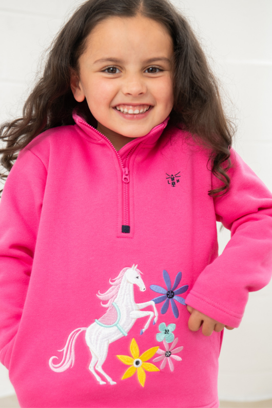 An image of the Lighthouse Robyn Jersey in Pink & Horse.