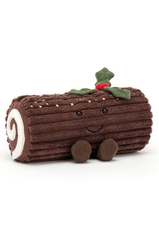 An image of the Jellycat Amuseables Yule Log.