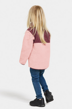 An image of the Didriksons Gosig Kids Half Zip Fleece in Dusty Pink.