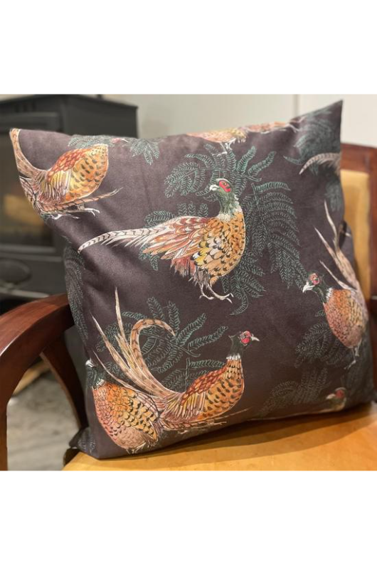 Pheasant/Green Bracken Cushion