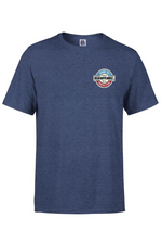 An image of the Old Guys Rule Aged to Perfection III T-Shirt in the colour Heather Navy.