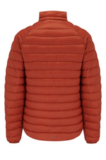 Mac in a Sac Mens Synergy Jacket. A lightweight packable jacket with thermolite filling. This jacket is water repellent, has zip fastening, and comes in the colour Burnt Orange.