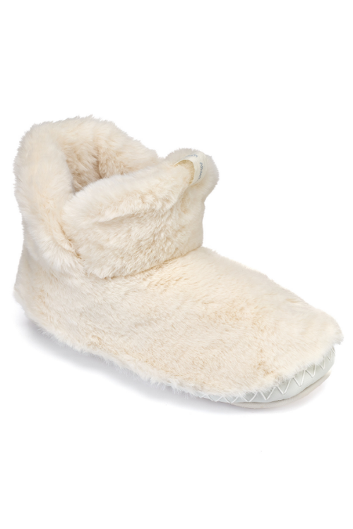 An image of the Bedroom Athletics Harriet Faux Fur Slipper Boots in Cream.