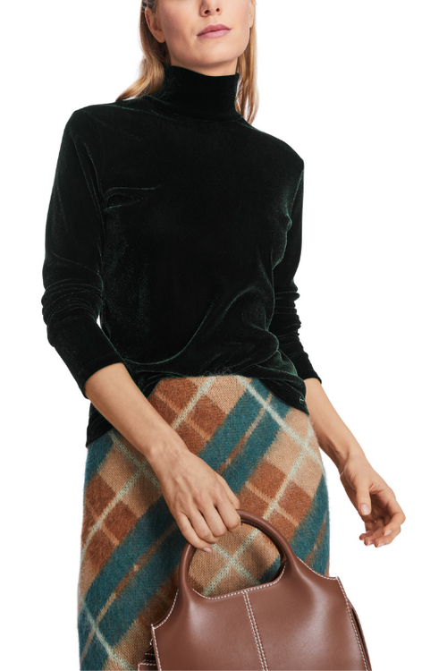 An image of the Marc Cain Turtleneck T-Shirt in Conifer.