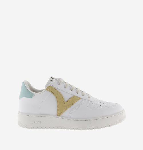 An image of the Victoria Madrid Contrast Faux Leather Trainer