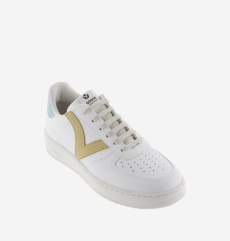 An image of the Victoria Madrid Contrast Faux Leather Trainer