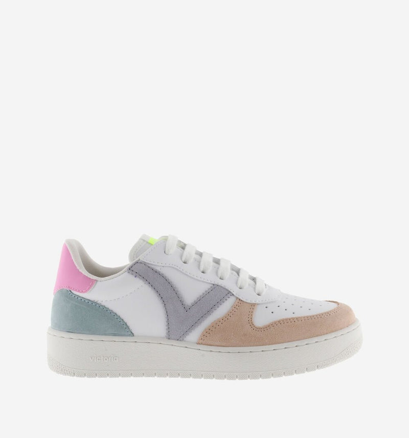 An image of the Victoria Seul Split Leather Multicolour Trainer