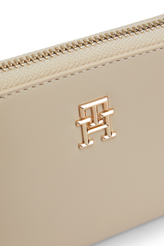 An image of the Tommy Hilfiger Chic TH Monogram Medium Wallet in Classic Beige.