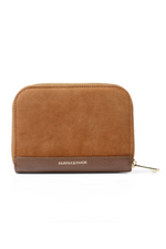 An image of the Fairfax & Favor Mini Salisbury Purse in Tan Suede.