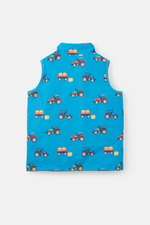 An image of the Lighthouse Alex Gilet in Tractor Print.