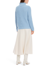 An image of the Marc Cain Cable Knit Sweater in Squill.