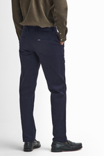 An image of the Barbour Sueded Tailored Trousers in Dark Navy.