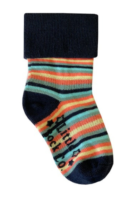 An image of The Little Sock Co Smarty Stripe Non-Slip Stay On Socks.