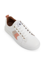 An image of the Fairfax & Favor Alexandra Trainers in Melon/Stone.