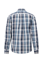 An image of the Fynch-Hatton Poplin Check Shirt in Navy.