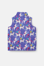 An image of the Lighthouse Alex Gilet in Horse Print.