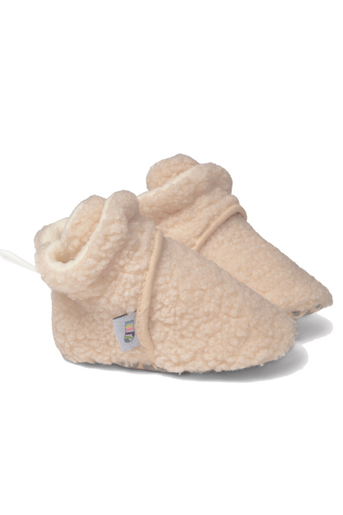 An image of The Little Sock Co Non-Slip Booties in Sherpa Borg.