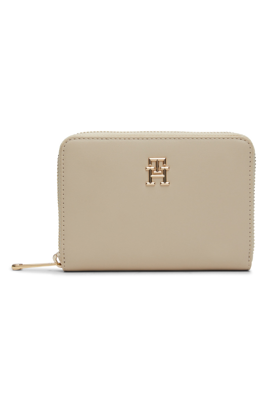 An image of the Tommy Hilfiger Chic TH Monogram Medium Wallet in Classic Beige.