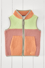 An image of the Grass & Air Borg Gilet in Aurora Pink.