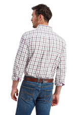 An image of the Schoffel Brancaster Classic Shirt in Wine Check