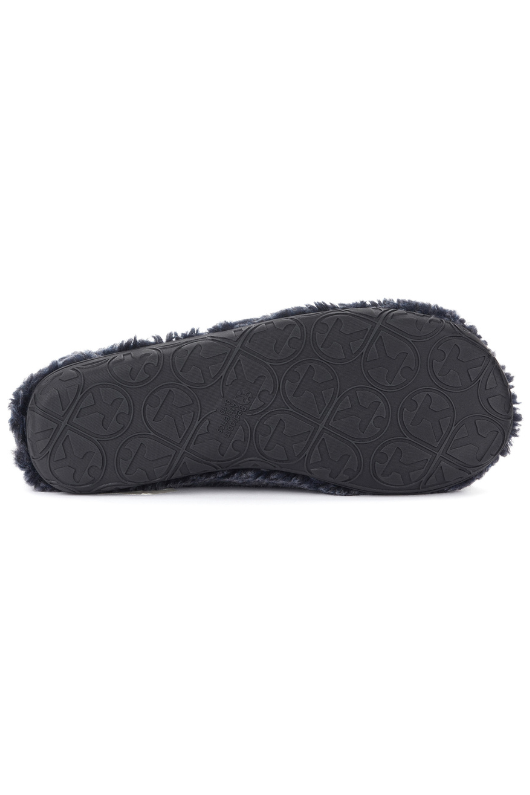 An image of the Bedroom Athletics Gosling Snow Tipped Sherpa Slipper Boots in Washed Peacoat Navy.