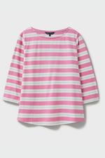 An image of the Crew Clothing Essential Breton Top in Pink White.