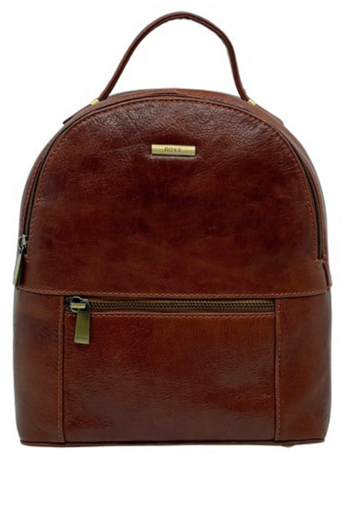 An image of the Nova Leathers Backpack in Cognac.