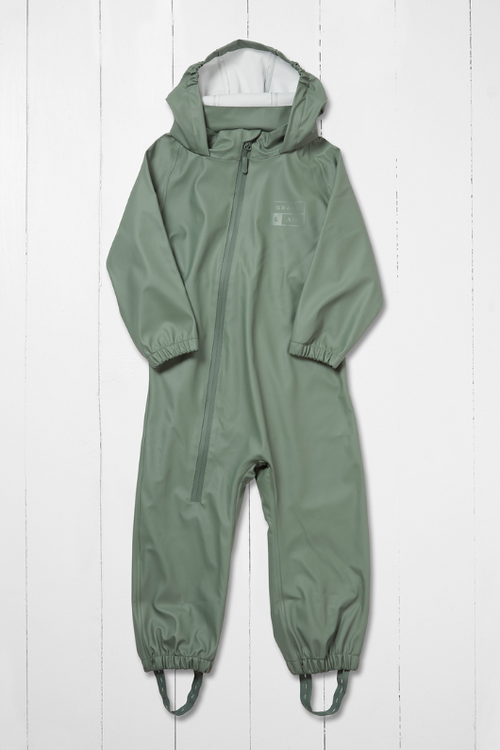 An image of the Grass & Air Puddle Suit in Khaki.