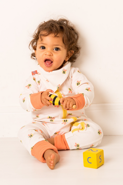 An image of the Blade & Rose Honey Bee Zip Up Romper