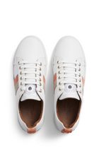 An image of the Fairfax & Favor Alexandra Trainers in Melon/Stone.