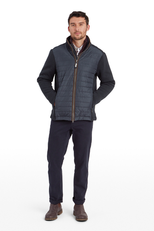 A image of the Schoffel Cottesmore Hybrid Jacket in Petrol Blue.