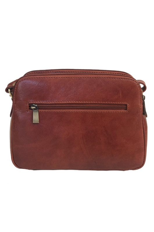 An image of the Nova Leathers Crossbody Bag in Cognac.