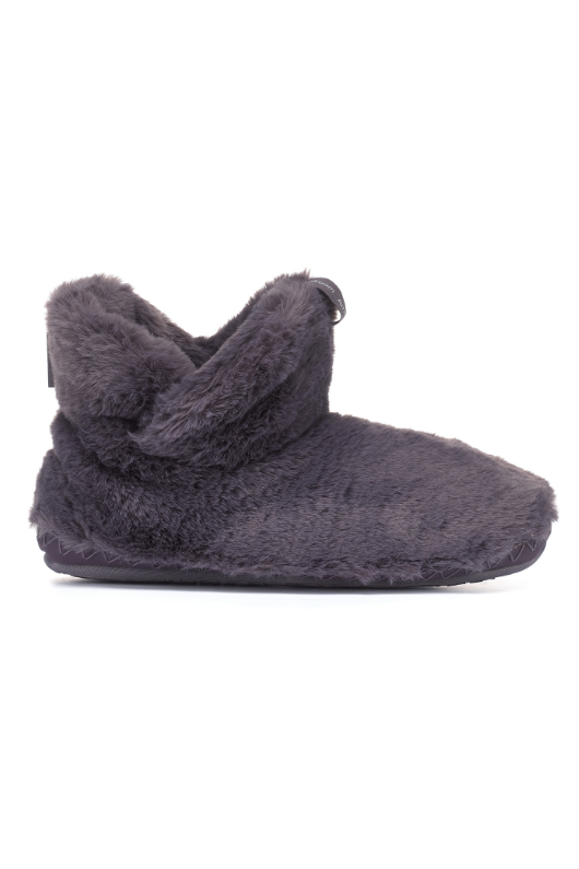 An image of the Bedroom Athletics Harriet Faux Fur Slipper Boots in Ink.