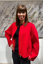 An image of the Marella Medusa Coat in Red.