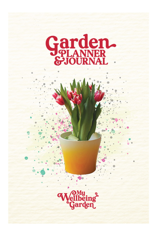 An image of the My Wellbeing Garden Planner & Journal in the style Red Tulips.