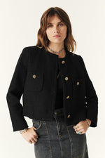 An image of the BA&SH Meredith Jacket in Black.