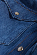 An image of the BA&SH Walter Shirt in Blue Jeans.