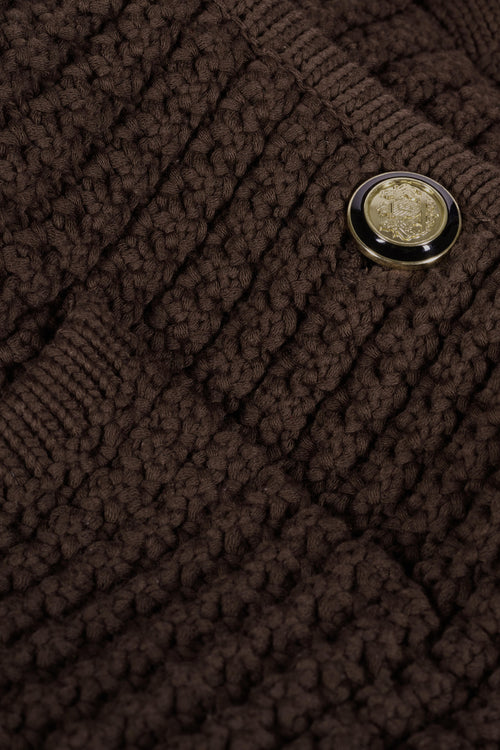 An image of the BA&SH Gaspard Cardigan in Chocolate.