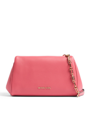 An image of the Michael Kors Leather Verona Crossbody Bag in the colour Camila Rose.