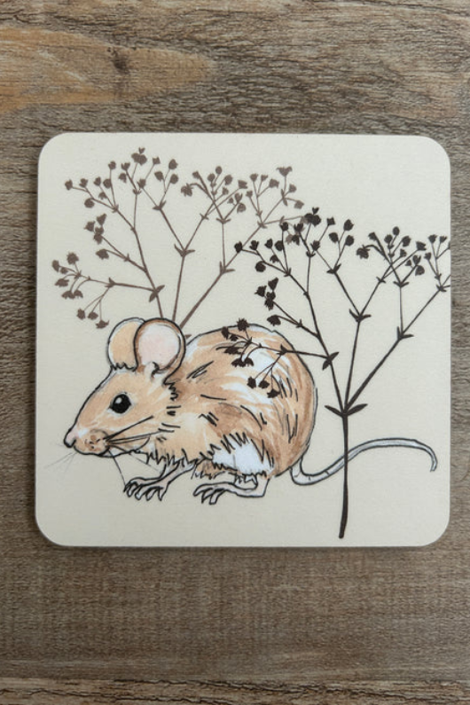 An image of the Vanessa Bathgate Harvest Mouse Coaster in Cream.