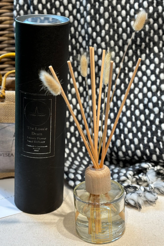 An image of the Covesea Candles Reed Diffuser in the scent The Lossie Dram.