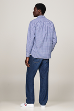 An image of the Tommy Hilfiger Gingham Regular Fit Oxford Shirt in Royal Blue / Check.