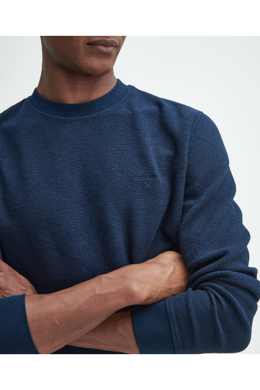 An image of the Barbour Diamond Sweatshirt in Navy.